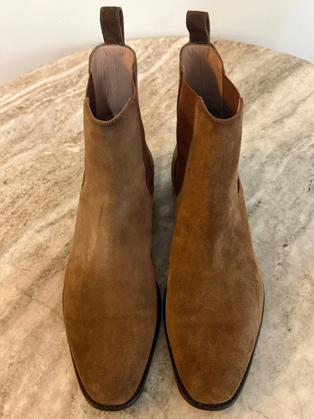 Manolo Blahnik Delsa Suede Chelsea Boots 11.5 UK / 12.5 US Brown Italy $1400
